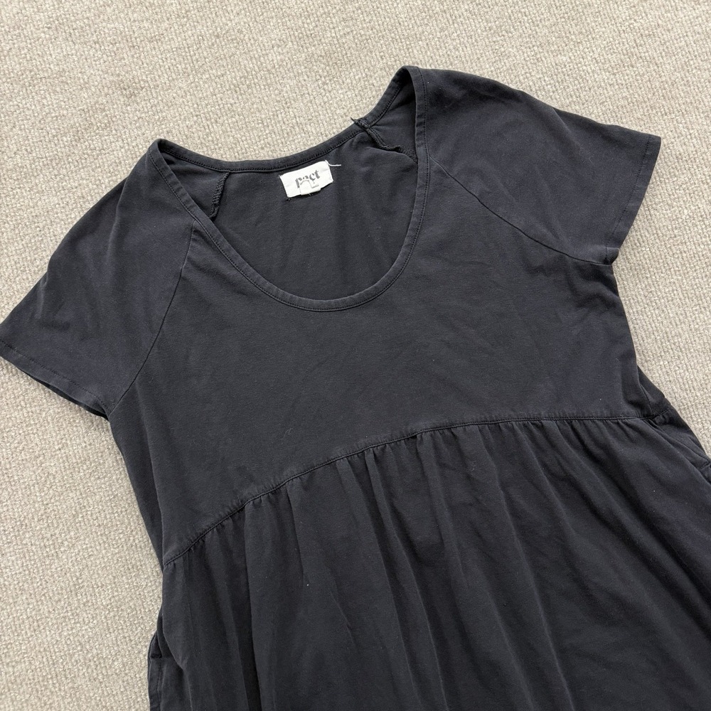 Pact Organic Women's Revive Short Sleeve Dress Black Size Small